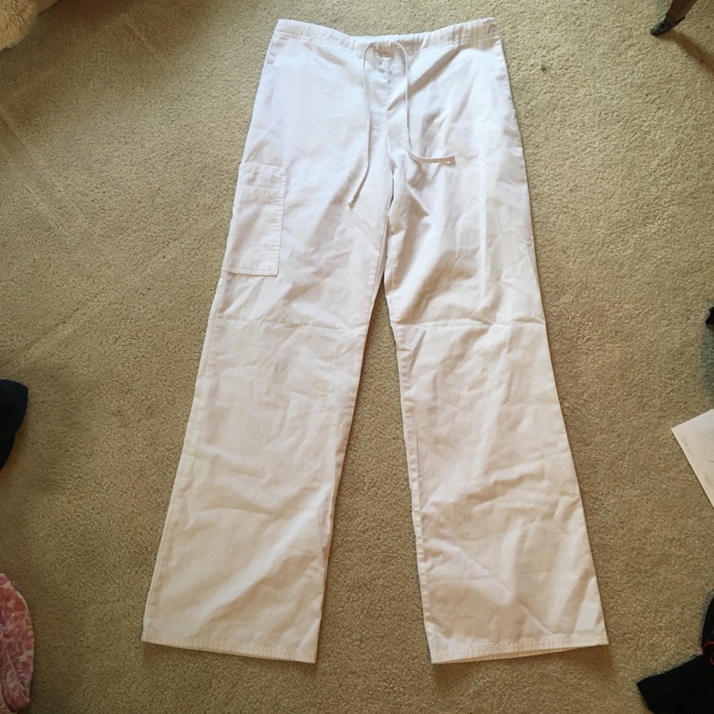 XS White scrub pants